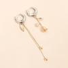 Stylish Double Tone Rose Ear Jewelry Comfortable Ear Rings Allergy Proof Alloy Ear Accessories For Daily Wear
