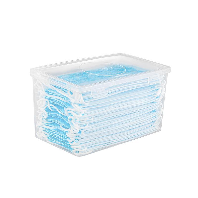 Square Transparent Large Capacity Mask & Cosmetic Storage Box