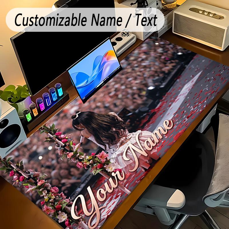 Large Mouse PadAyliva Custom Name Text Personalized Desk Mat Non Slip Gaming Pad