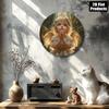 Prayer Angel Metal Sign 8x8 Inch Round Aluminum Plaque Inspirational Wall Art for Home Kitchen Cafe Bar Office Decor