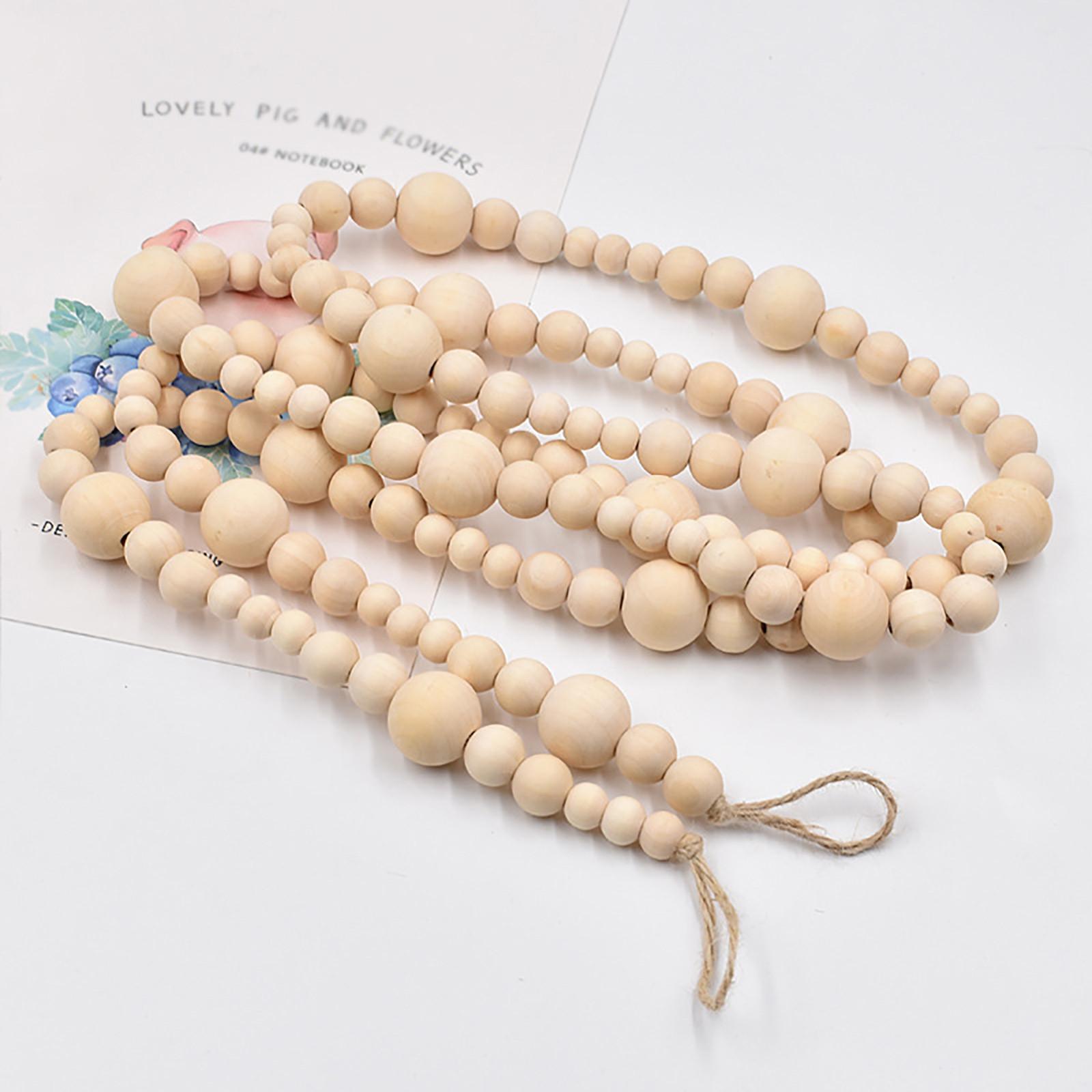 Подхваты для штор-Деревянные бусины Подхват для штор Бусины- Оконный подхват Натуральное дерево Декоративные