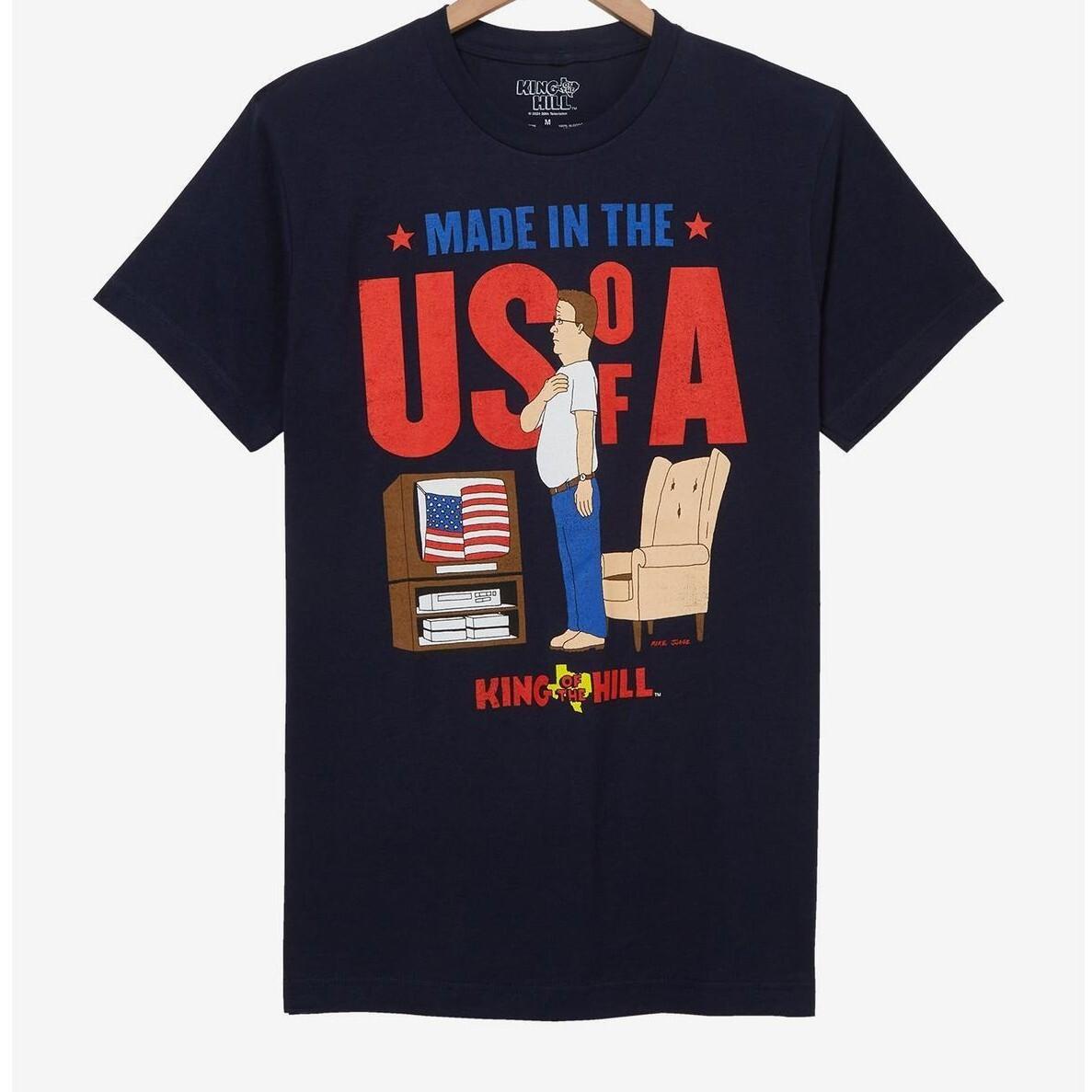 King of the Hill Hank Hill Made in the USA Tee Shirt New L