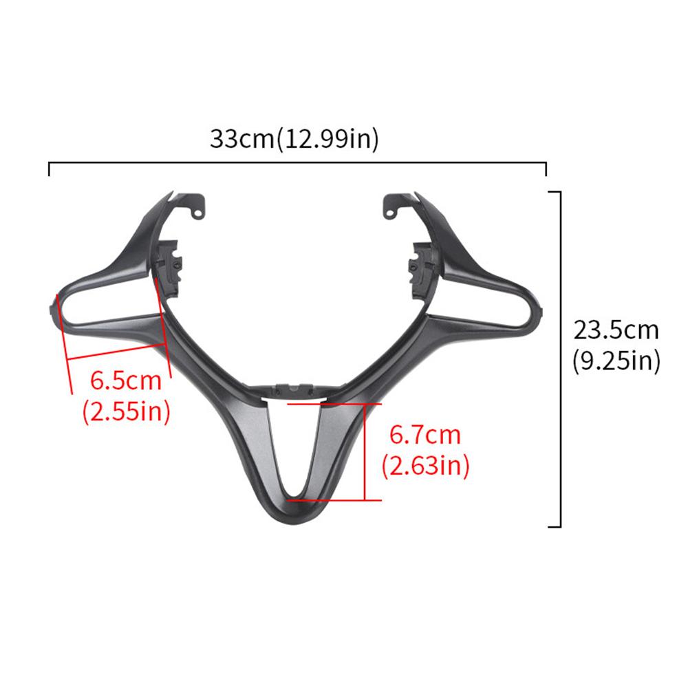 Furulu Interior Steering Wheel Trim Garnish Cover Black For Honda Fit City 2009-