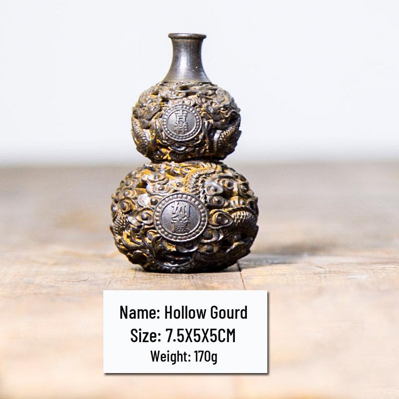 Auspicious Chinese Gourd Ornament for Home or Office Decor - Housewarming Handicraft Gift