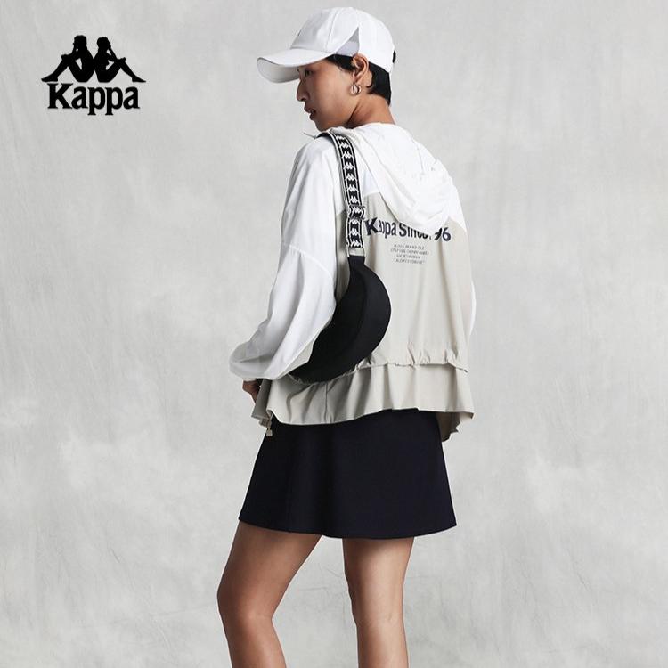 Kappa Back To Back Windproof Coat for Women, Spring and Autumn Cool Sunscreen Coat, Anti Splashing Coat