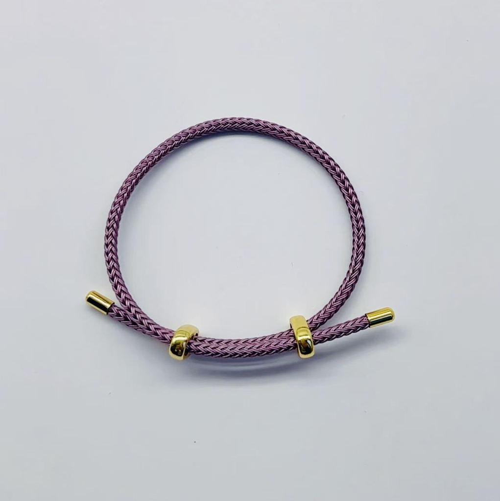 DIY Adjustable Beaded Steel Wire Bracelet with 8-Figure Buckle