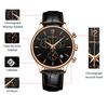 CRRJU New Leather Strap Men's Watch 2313 Steel Strap Watch Simple Business Personality Men Fashion Waterproof
