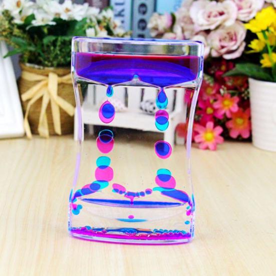 Timer Funny Stress Relief Bright Color Liquid Motion Bubbler Toy for Bedroom