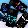 D-Deltarune Ralsei Etui na Telefon Dla Iphone 17 16 15 14 13 12 11 Pro Max Plus Czarna Obudowa Pokrowiec