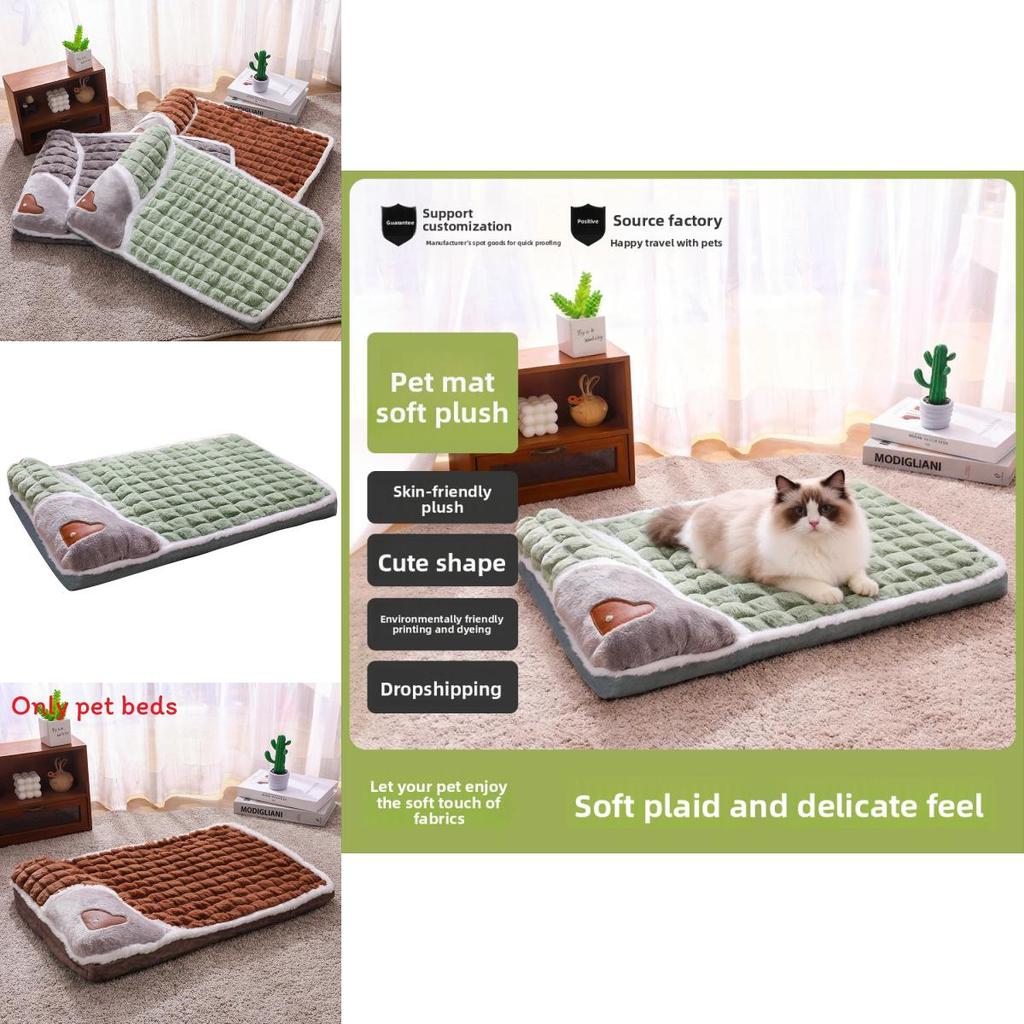 Pet Cozy Dog Bed With Thick Fabric For Winter Comfort And Relaxation