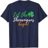 Let The Shenanigans Begin - Funny Irish St Patricks Day T-Shirt Oversized T Shirt Streetwear Cotton Vintage T Shirt Four Seasons