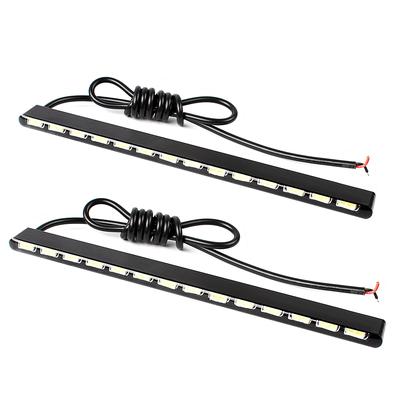 2pcs Car DRL Daytime Running Light 14 LEDs Aluminum Housing Daylight Car Styling Led Strip Light Source 7030 Waterproof SMD