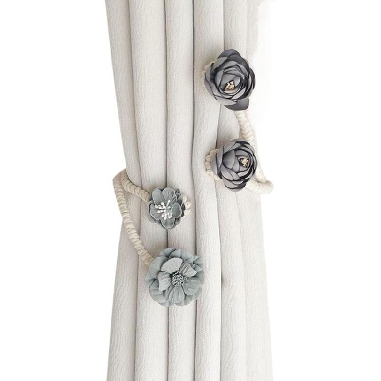 2 Pack Blossom Twist Window Drapery Holdback Clips Elegant Florals Curtain Tiebacks for Bedroom Kids Room Nusery Decors