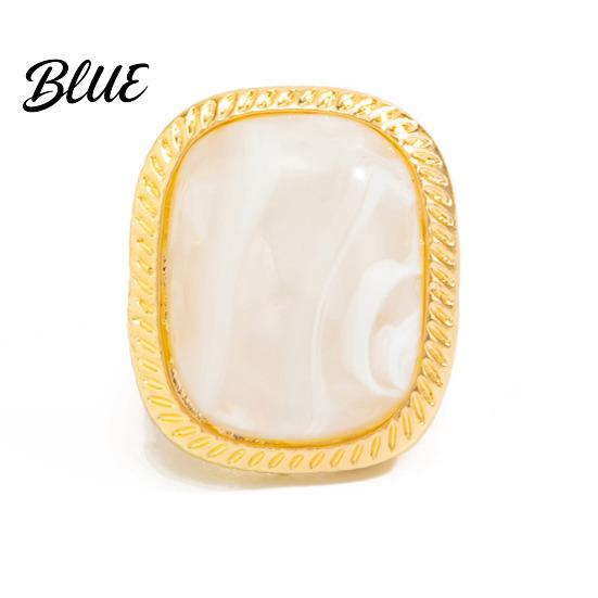 Vintage Style Ring/Earrings Women Ring/Earrings with Large Square Stone Retro