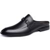Nuovi Mules in Vera Pelle Scarpe da Uomo Mezze Scarpe da Uomo Pantofole di Marca di Lusso Mocassini da Uomo Scarpe Casual Calzature Maschili Traspiranti