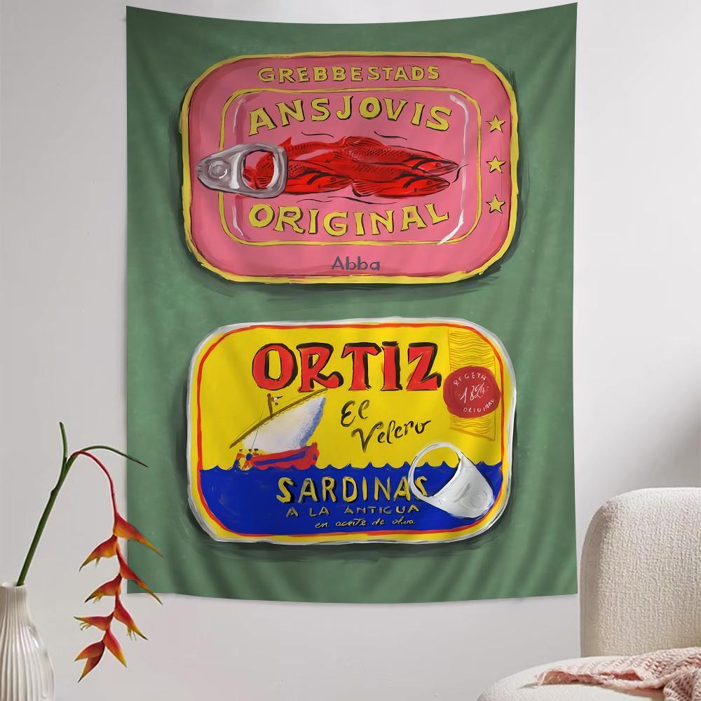 

Colorful Sardine Lobster Fish Ocean Hanging Bohemian Tapestry for Living Room Home Dorm Decor Japanese Tapestry 74x94cm(29x37in)