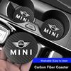 2 Stück Leder-Untersetzer Geräuschdämpfend Wasserbecher-Pad Polster für MINI WORKS One Cooper JCW R60 R59 R58 R57 R56 R55 R53 R52 F55 F56