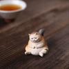 Yixing Zisha "Lucky Garfield Cat" Tea Pet - Cute, Soft, and Creative Healing Ornament