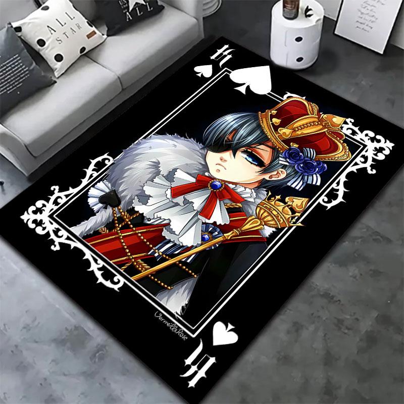Black Butler Carpet Rug For Living Room Bedroom Home Sofa Decoration Kids Play Nonslip Floor Mat