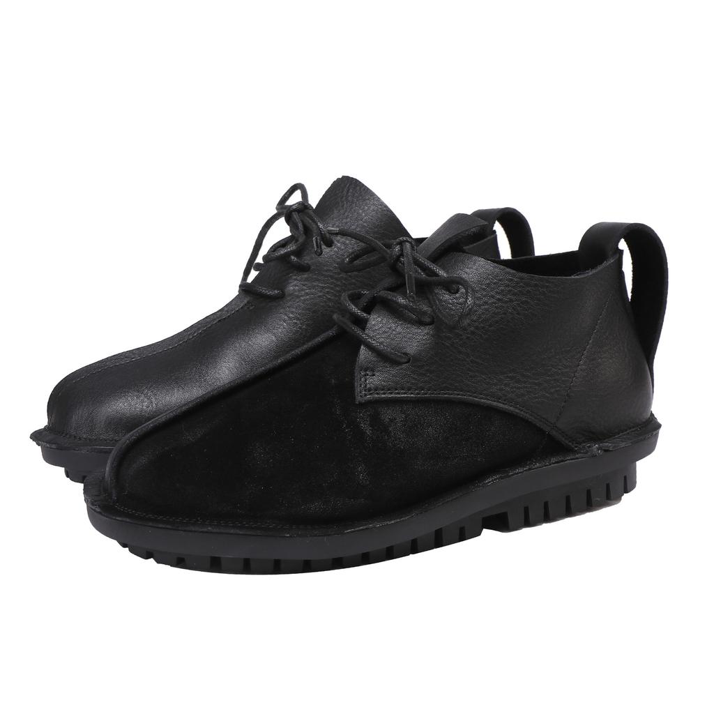 Johnature Dámské pohodlné boty z pravé kůže s měkkou podrážkou, lehké kotníkové boty na šněrování, ploché krátké boty