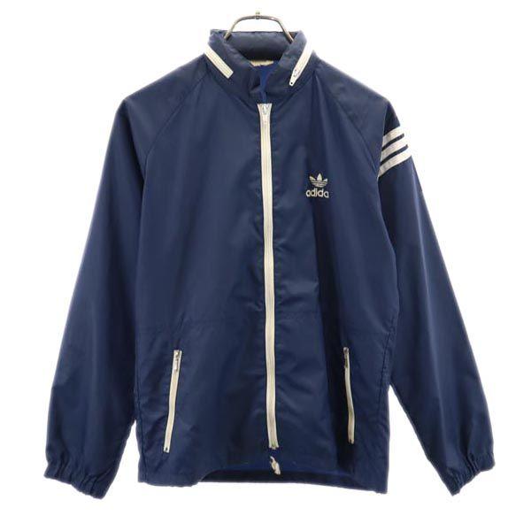 Adidas 70s 80s Vintage Descente Trefoil Logo Nylon Jacket S Navy System Men's Used