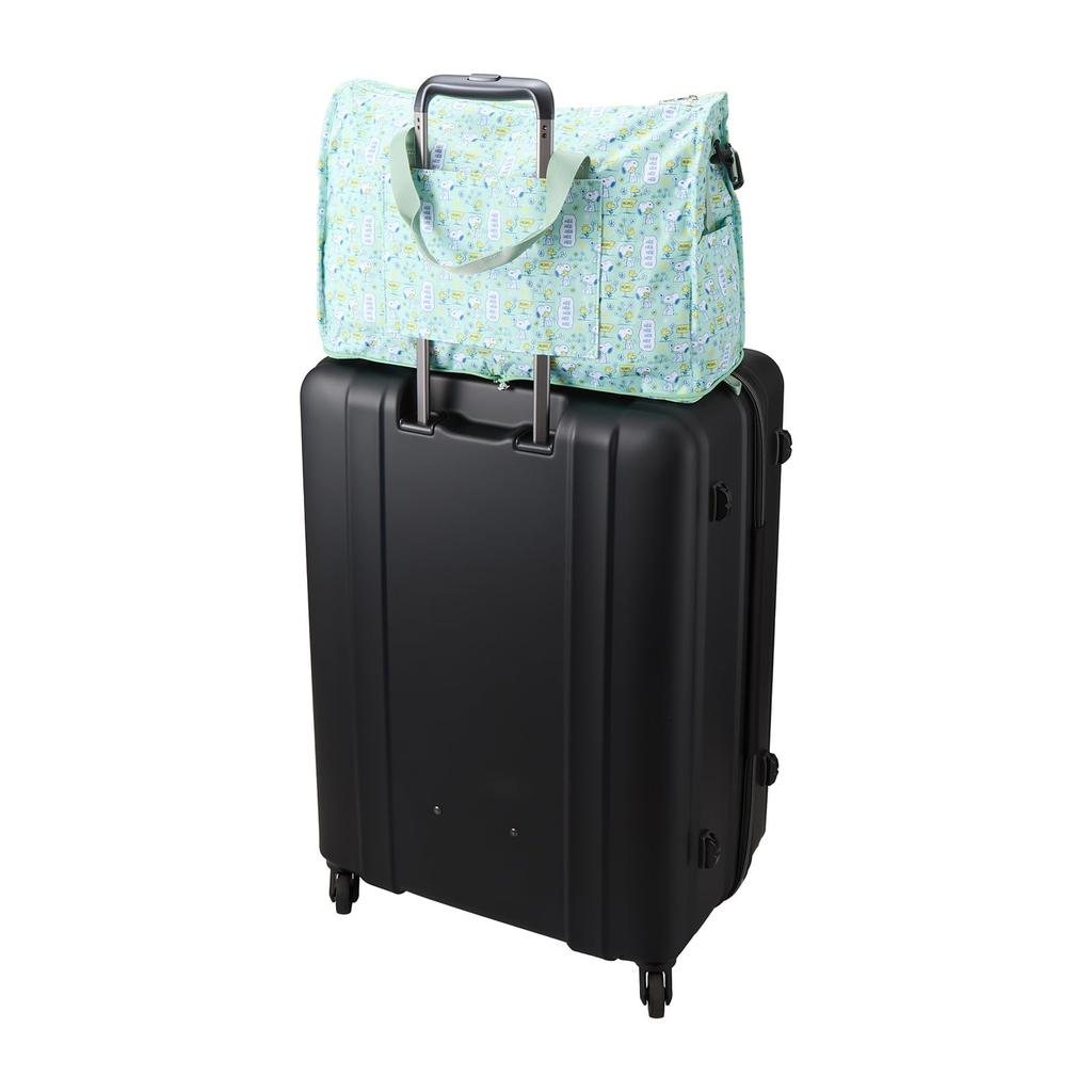 Sifre Foldable Boston 23L Suitcase Peanuts Snoopy 390kg Mint Flower Bag, Medium, Capacity, Carry-On Fit, & Design, Capacity, PN171.