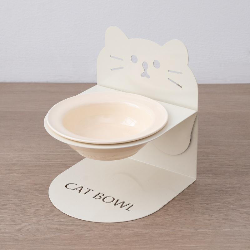 Premium Eco-Friendly Ceramic Pet Bowl with Magnetic Stand Durable and Protective Feeder for Cats and Dogs