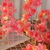 LED řetězová světla se simulovanými květinami na baterie Dekorativní vnitřní/venkovní osvětlení Girlanda Vinná réva Vílová světla