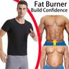 Men Sauna Sweat Vest Heat Trapping Compression Waist Trainer Shirt Gym Sauna Suit Workout Slimming Body Shaper Tummy Control Top