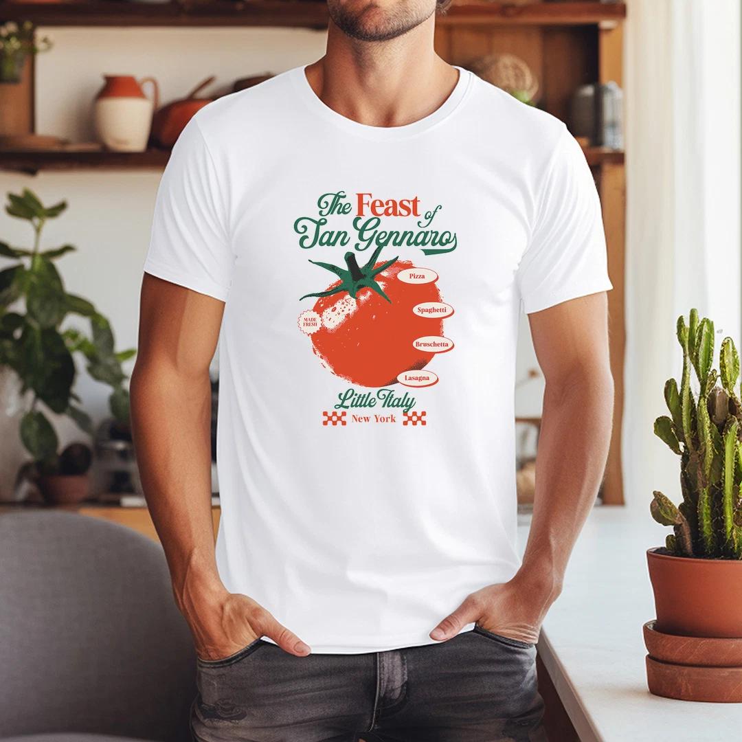 

Feast of San Gennaro Tomato Italy Italian Food Restaurant T-Shirt 2XL