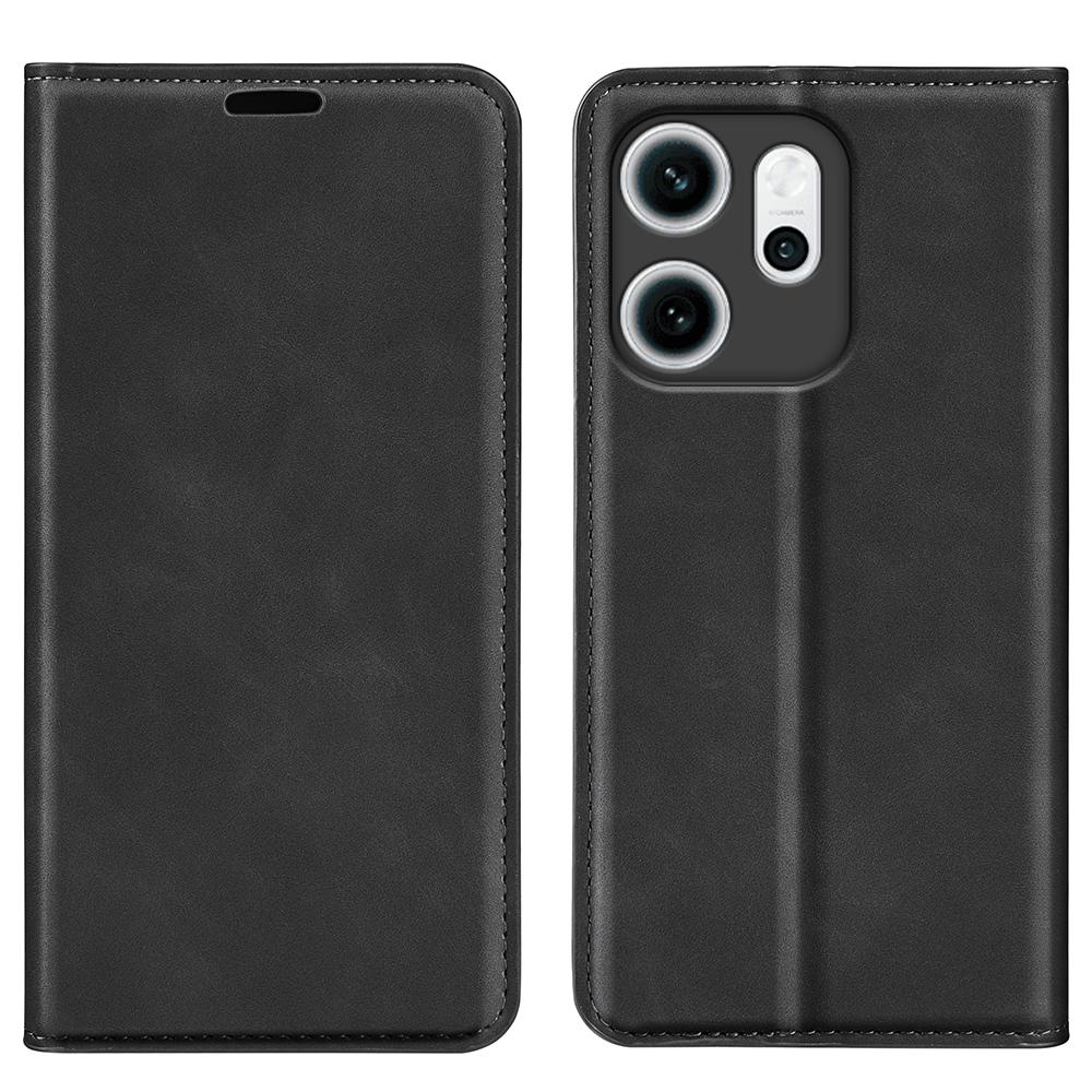 For Oppo Reno14 F 5G Case Skin Touch Leather Wallet Phone Cover