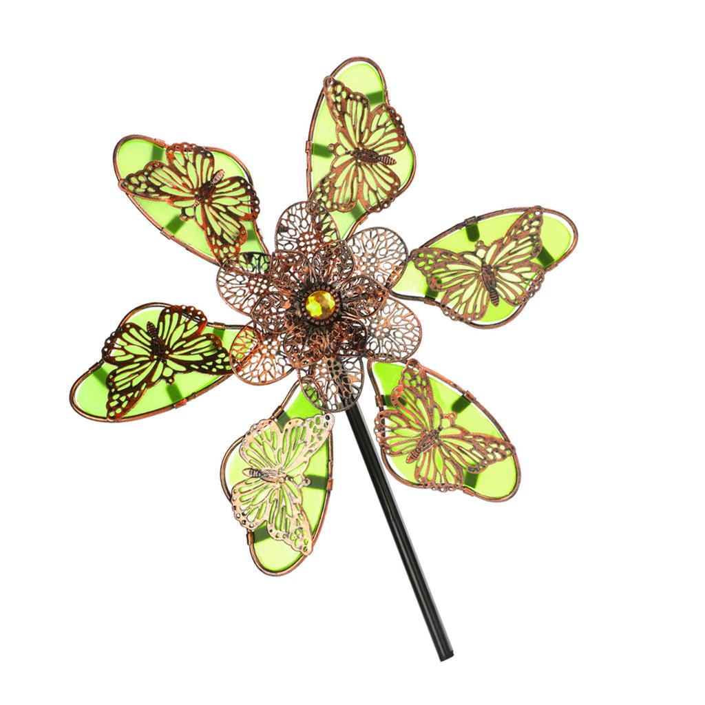Handcrafted Metal Garden Wind Spinner Sculpture Metal Windmill Stake Weatherproof Yard Art Decoration For Outdoor Spaces
