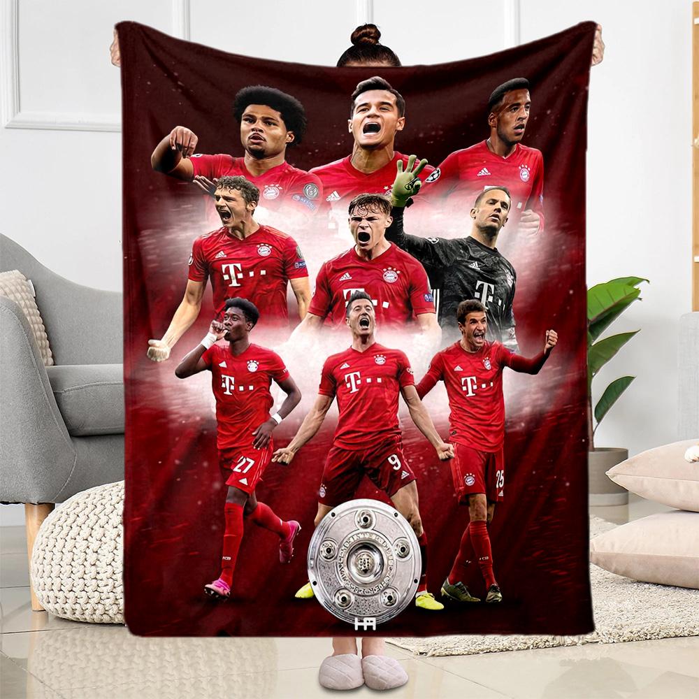 Bayern Munich Blanket Soft & Cozy Great for Seaside Bed Chair for All Occasions Playful Design Ideal Gift for Friends Family Couples Picnic