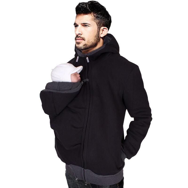 2024 Kangaroo Parent Hoodie with Childcare Bag for Men & Women - Autumn/Winter