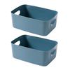 2 Stück Desktop-Aufbewahrungsboxen Stifteaufbewahrung mit Griffen Kosmetik-Snack-Aufbewahrungsbox Organizer für Küche Badezimmer Toilettenartikel