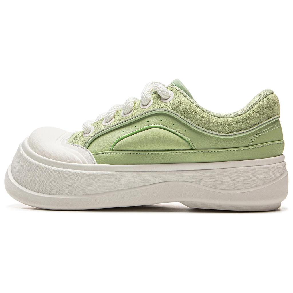 Li Ning Honey Thick Sole Height Increasing Big Toe Shoes Classic Comfortable Trendy Non Slip Wear Resistant Low Top Skate Shoes AGCV096-4