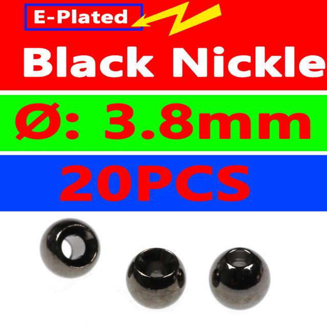 Bimoo 20PCS/Bag 5/32 3.8mm Color Brass Bead For Fly Tying Beadhead Nymph Streamer FL Pink Orange Yellow for Hook Size 8 10 12