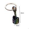 Car Engine Piston Style Keychain Keyring Zinc Alloy Auto Parts for Handbag Wallet