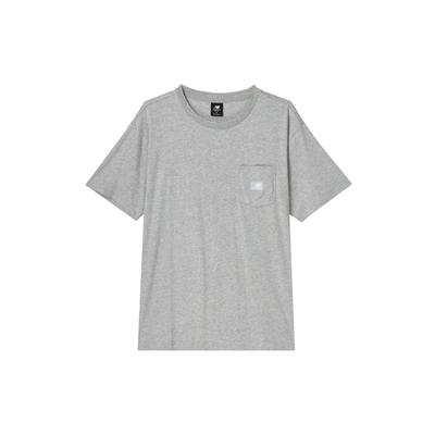 T Shirts Men's Gray Crew Neck Moderate Straight Fit AMT01567-AG
