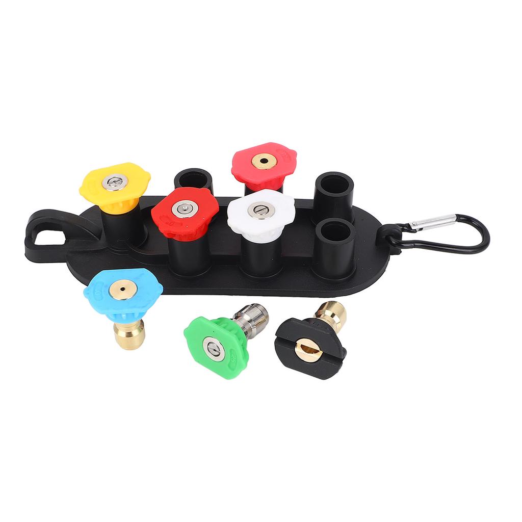 7PCS Pressure Washer Nozzle Tip Set 4000PSI 1/4 Inch Quick Connector Pressure Washing Tips with
