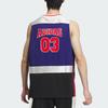 Adidas Alphanumeric Print Colorblock V-Neck Vest Unisex Tops Victory-Blue JD6400