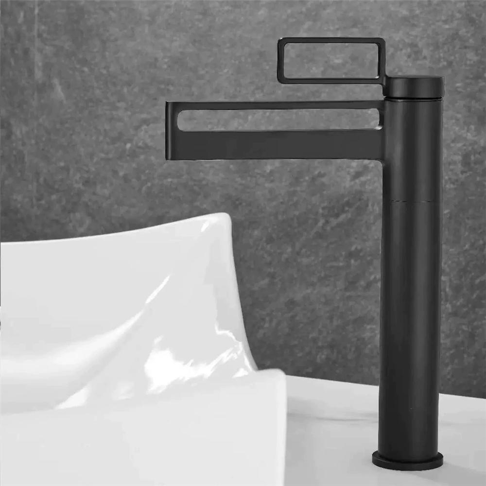 Gold Bathroom Faucet Hot & Cold Black Basin Faucets Brass Bathroom Sink Faucet Deck Mounted Lavotory Faucet Mixer Water Tap