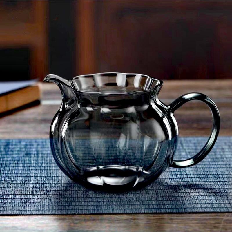 

300ml Pumpkin Heat Resistant High Borosilicate Glass Fair Cup Tea Pitcher Kung Fu Tea Set Chahai Tea Cup Tea Dispenser Tea 300ml чорний