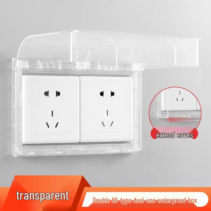 Universal Bathroom 86 Socket Box: Splash-Proof Switch Protector