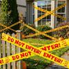 Bright Yellow Halloween Horror Caution Tape Red Drip Barrier Tape  Party