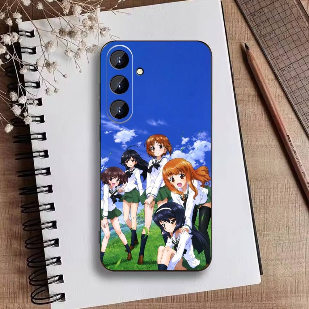 G-GIRLS Und P-PANZER Phone Case For Samsung Galaxy A73,A21s,A22,A31,A52,A53,A71,A41Soft Black Shell