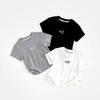 2025 Summer Korean Style Slimming Cotton Short-Sleeved T-Shirt for Girls