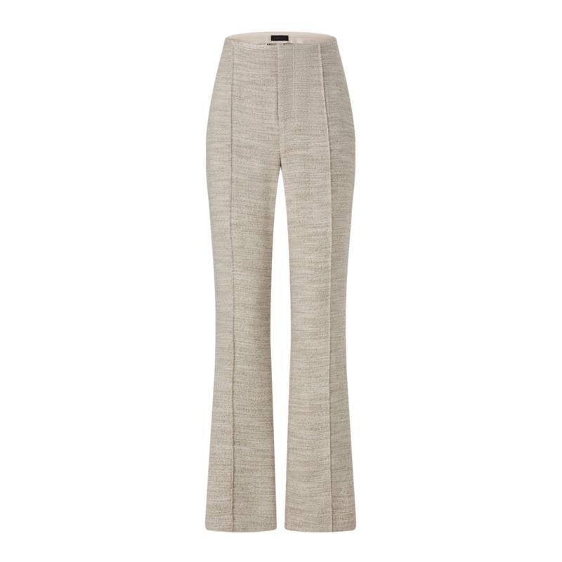 PORTS Women's Grey Marl Wide-Leg Trousers