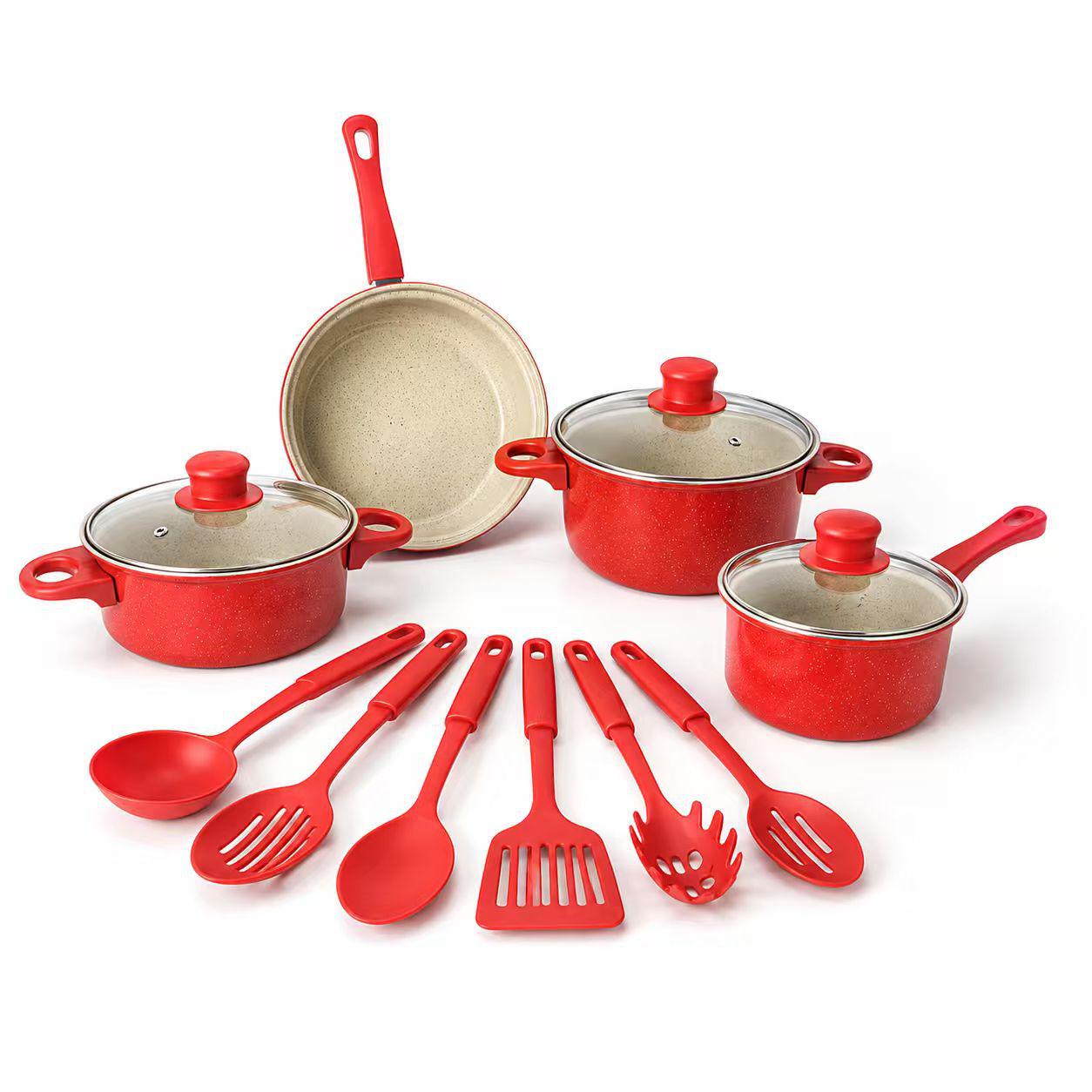 13-Piece Non-Stick Cookware Set: Wok, Soup