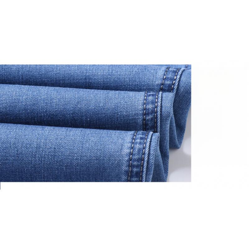 Jeans Estivi Ultra-Sottili in Seta di Ghiaccio da Uomo Taglio Dritto Elasticizzati Larghi Casual Pantaloni Lunghi da Uomo